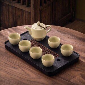 Neutral Tone Ceramic Teapot – Clean Look